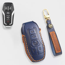Load image into Gallery viewer, Premium Leather Key Fob Cover for Ford F150 F250 Mustang - Protective Case for 3/4/5 Button Remotes (Fits Bronco/Ranger/Edge)