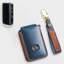Load image into Gallery viewer, Genuine Leather Key Fob Cover for Mazda 3, Mazda 6, CX-3, CX-5, and CX-9