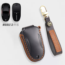 Load image into Gallery viewer, Genuine Leather Key Fob Cover for Tesla Model 3/Y/S/X