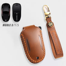 Load image into Gallery viewer, Genuine Leather Key Fob Cover for Tesla Model 3/Y/S/X