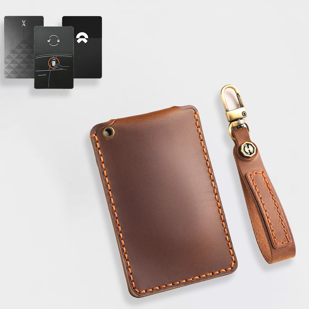 Genuine Leather Key Fob Cover for Tesla Model 3/Y/S/X