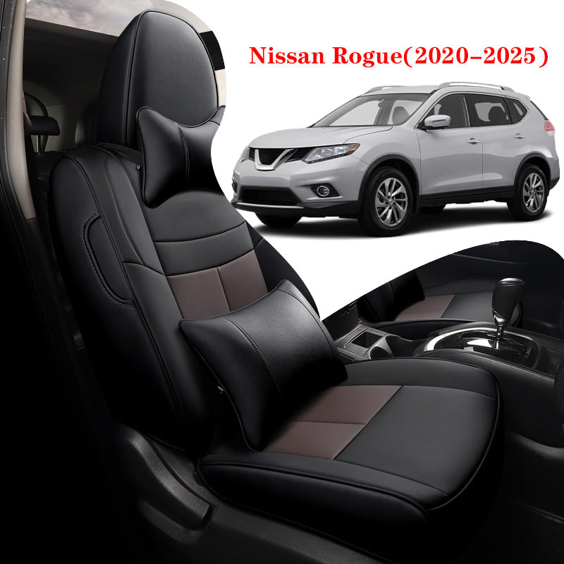 Custom Leather Car Seat Covers Full Set Special For Nissan Rogue (2014-2025)