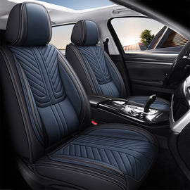 AmanCarport Car Seat Covers Faux Leather 5-Piece Set - Universal Fit for SUV, Truck, Sedan & Most Vehicles