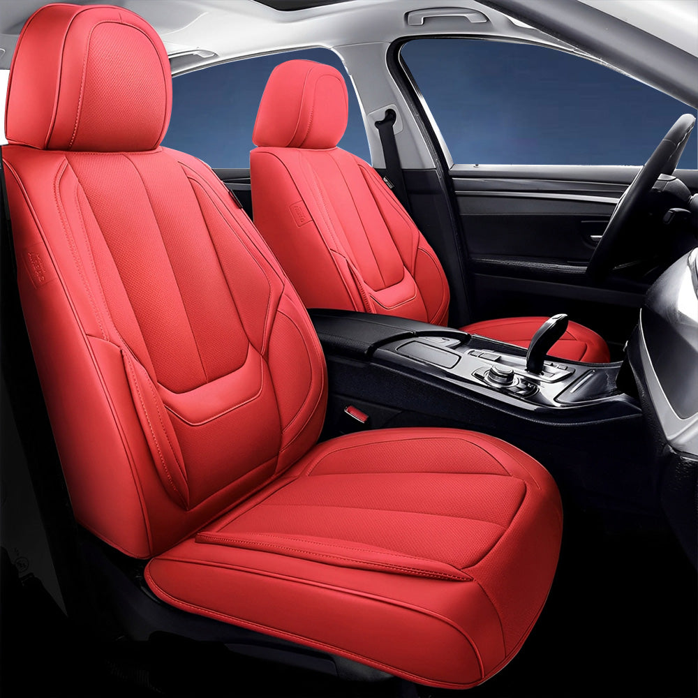 Amancarport Universal Waterproof Nappa Leather Car Seat Covers Fit Most Sedans SUVs and Trucks