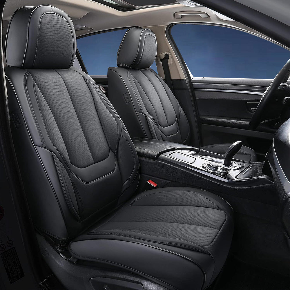 Amancarport Universal Waterproof Nappa Leather Car Seat Covers Fit Most Sedans SUVs and Trucks