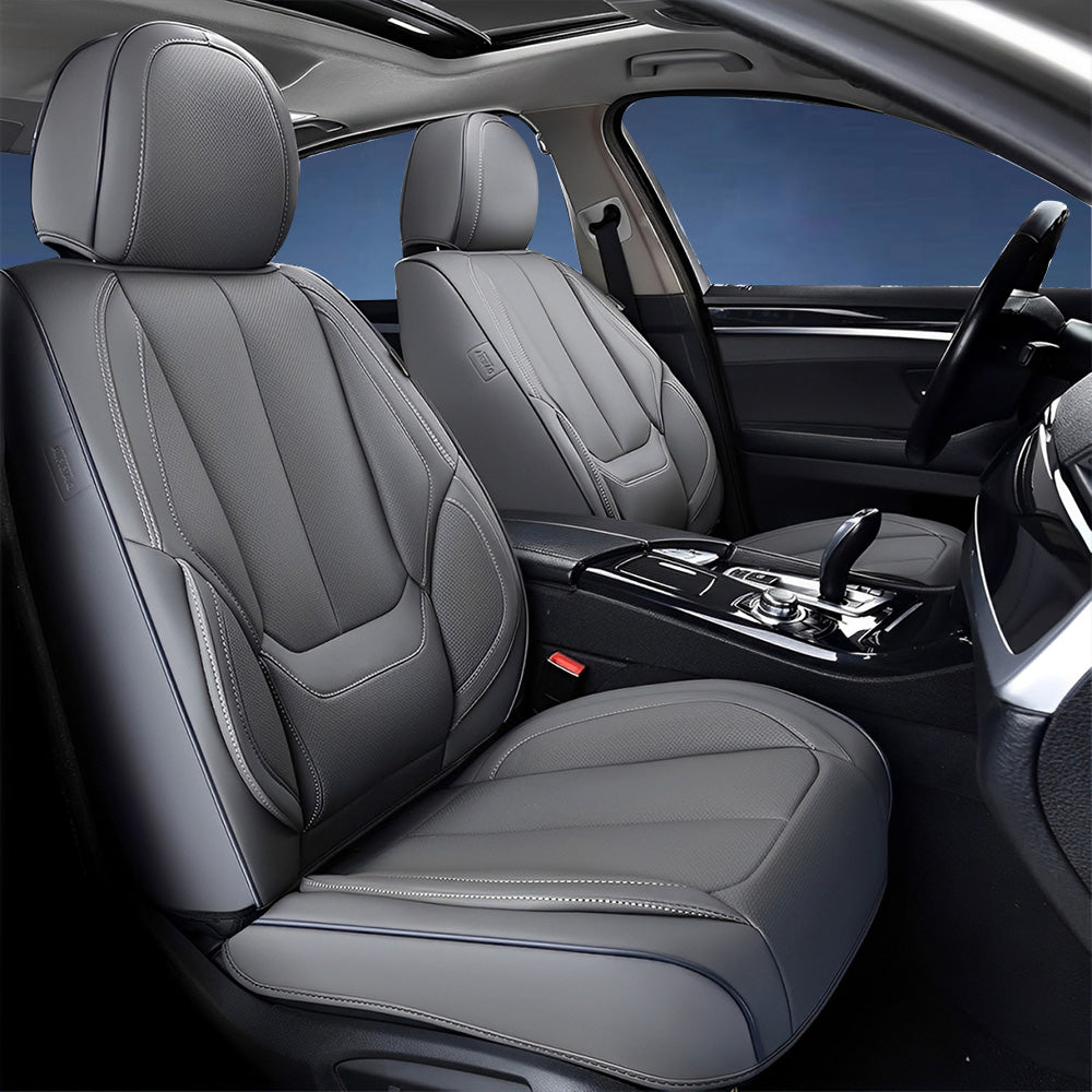 Amancarport Universal Waterproof Nappa Leather Car Seat Covers Fit Most Sedans SUVs and Trucks