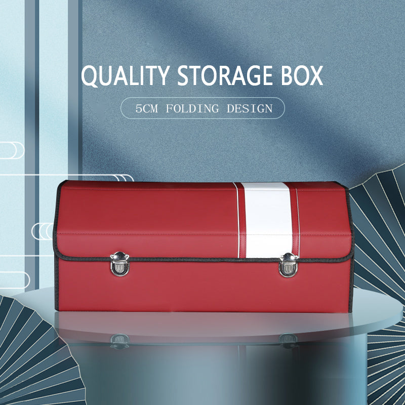 Car Storage Box With High-Quality Foldable Leather Waterproof