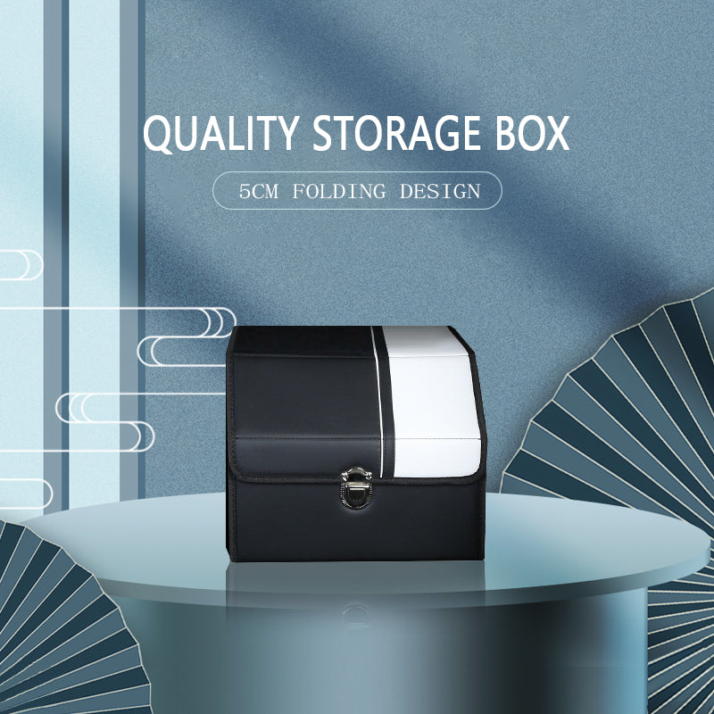 Car Storage Box With High-Quality Foldable Leather Waterproof