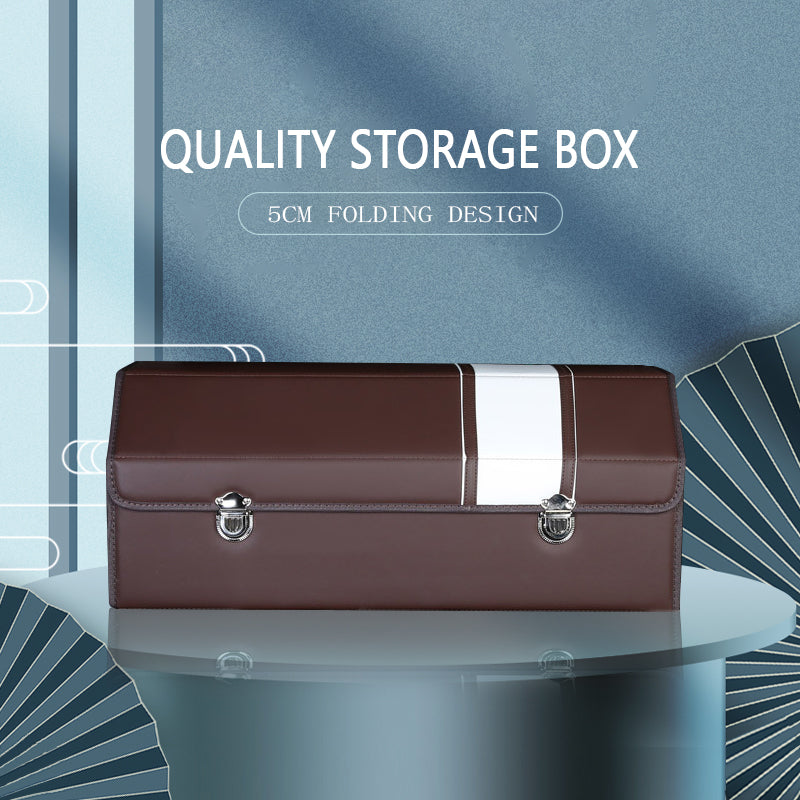 Car Storage Box With High-Quality Foldable Leather Waterproof