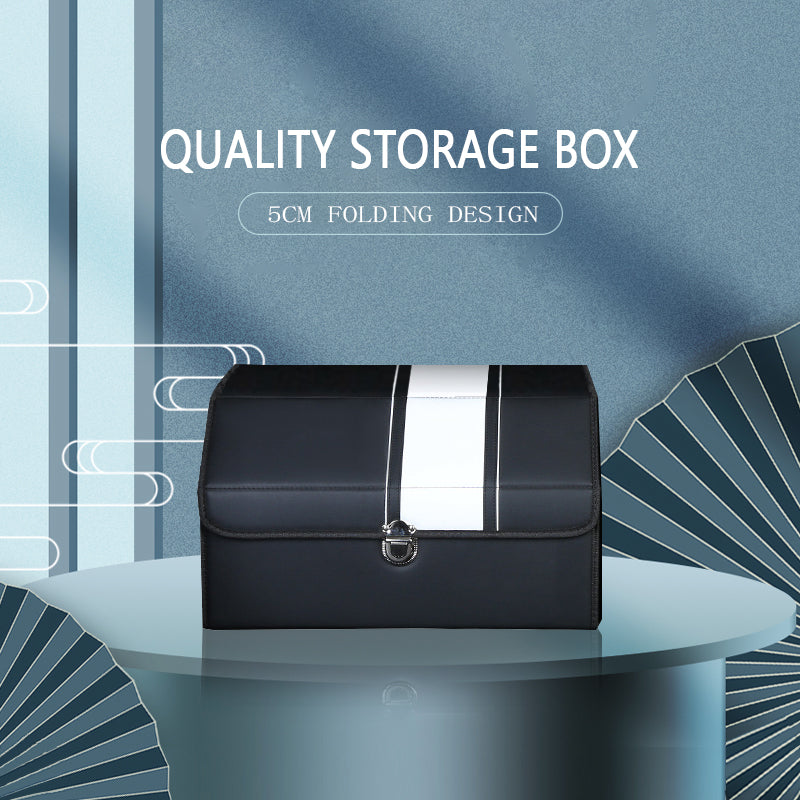 Car Storage Box With High-Quality Foldable Leather Waterproof
