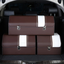 Car Storage Box With High-Quality Foldable Leather Waterproof