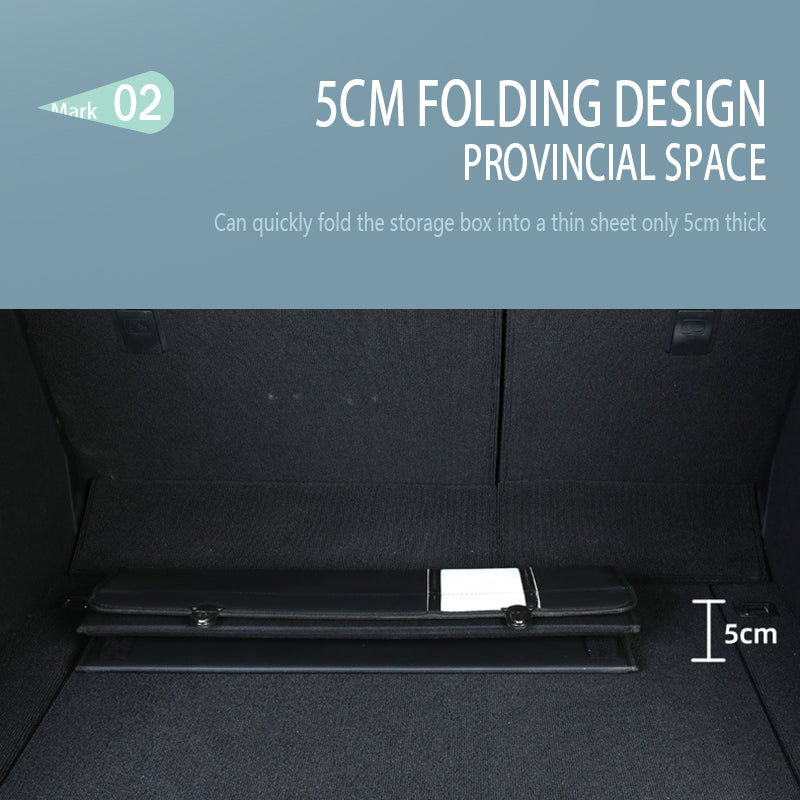 Car Storage Box With High-Quality Foldable Leather Waterproof